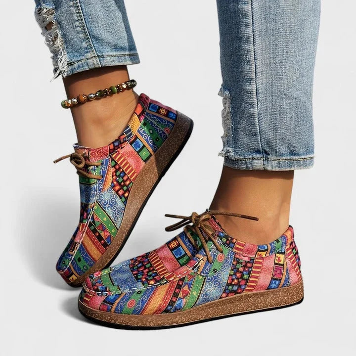 Bold Patchwork Lace-Up Sneakers, image 3