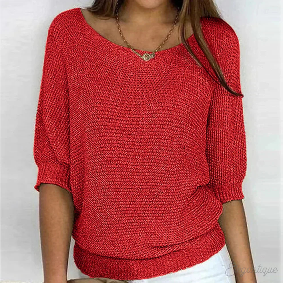 Short Sleeve Cotton Blend Sweater, image 9