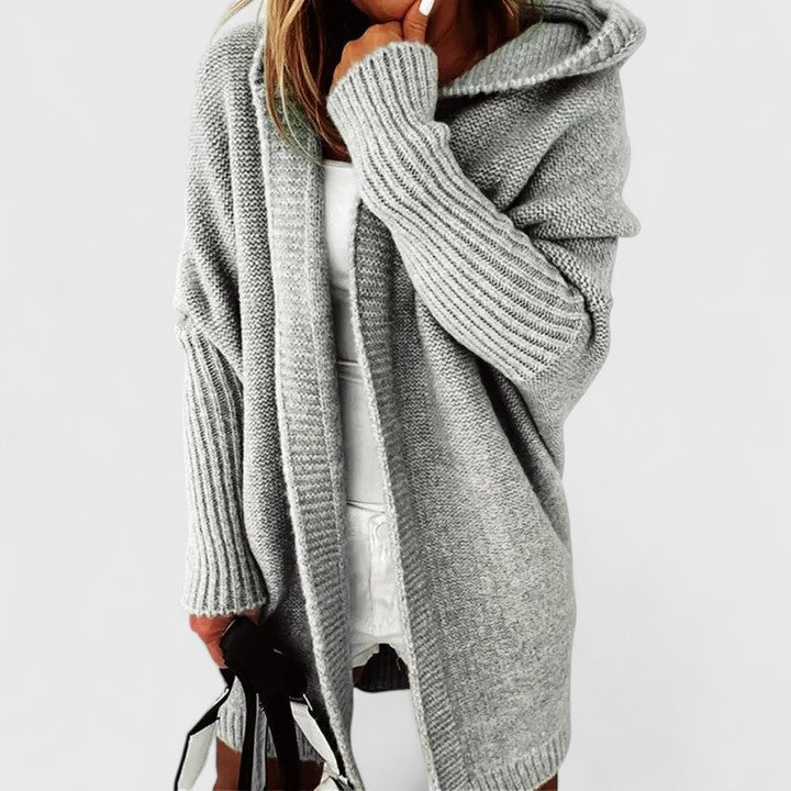 Oversized Hooded Knit Cardigan, image 6
