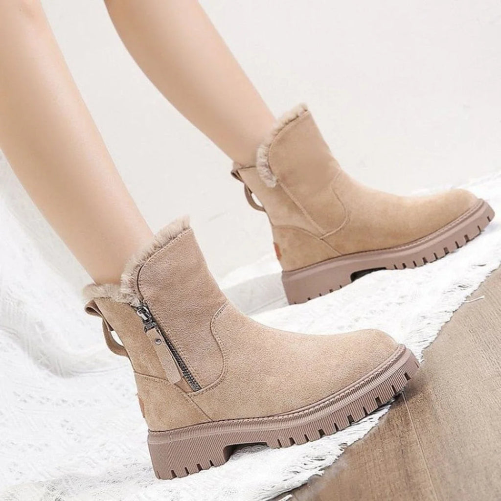 Fleece-Lined Platform Ankle Boots, image 4