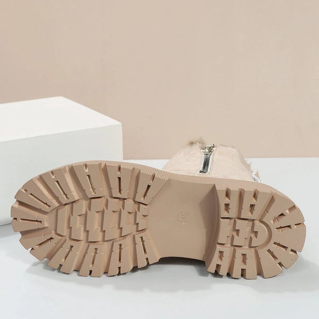 Fleece-Lined Platform Ankle Boots, image 5