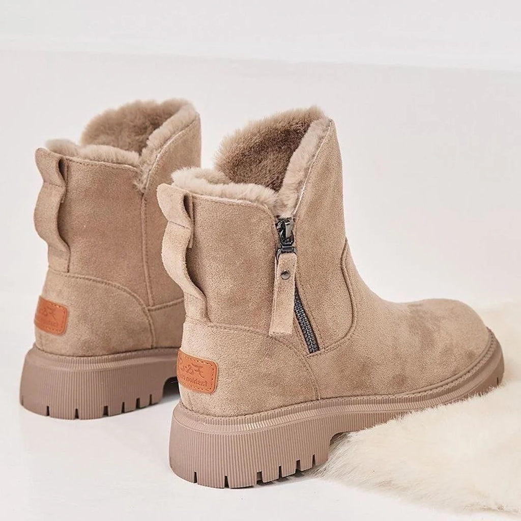 Fleece-Lined Platform Ankle Boots, image 7