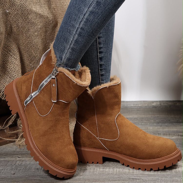 Fleece-Lined Platform Ankle Boots, image 9