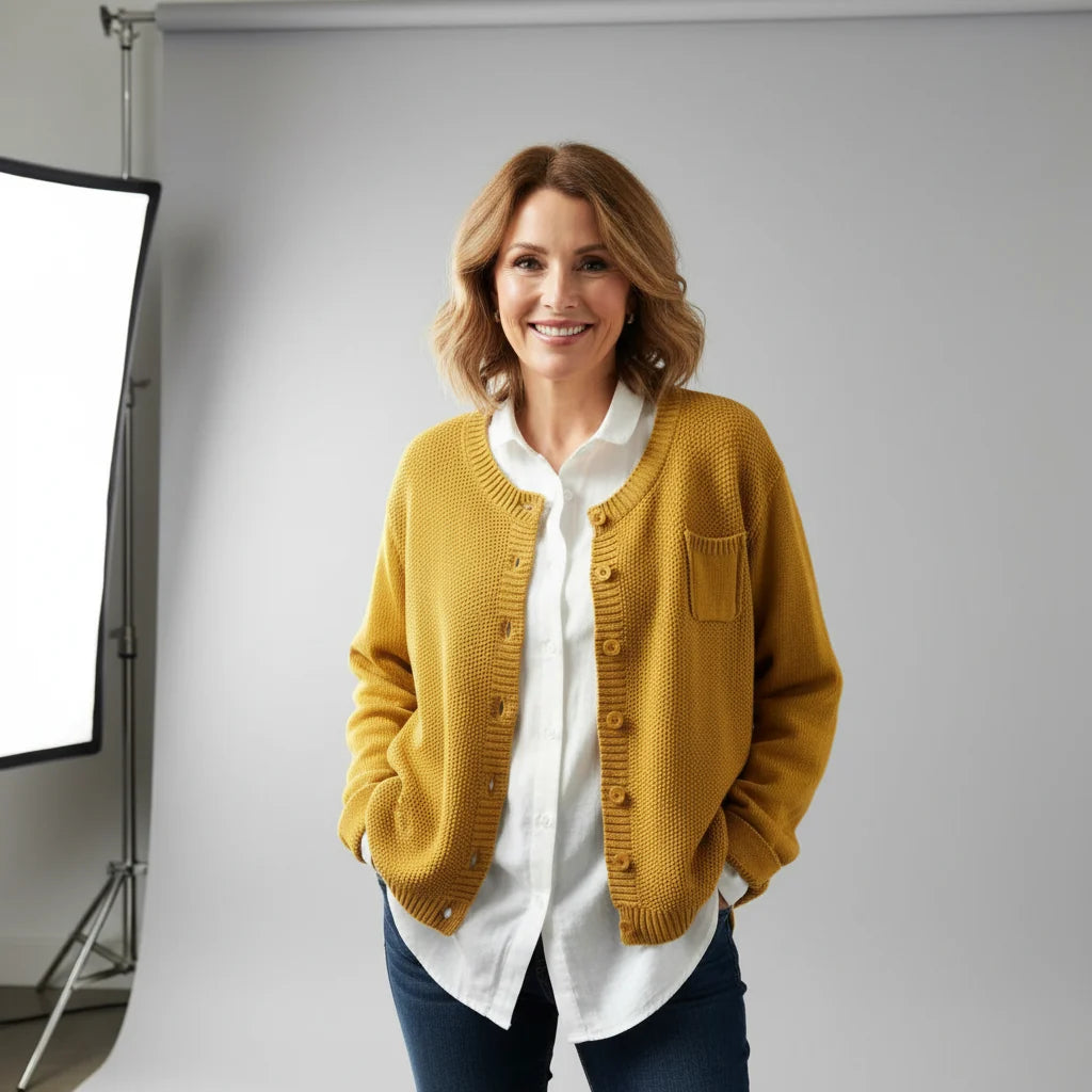 Cozy Button-Front Cardigan, image 2