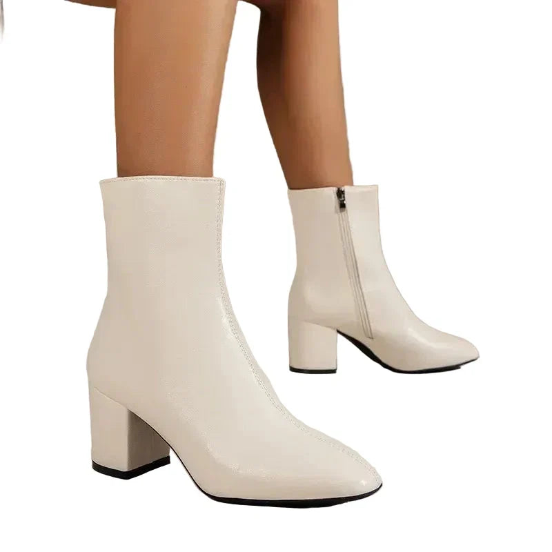 Pointed Toe Block Heel Ankle Boots, image 3