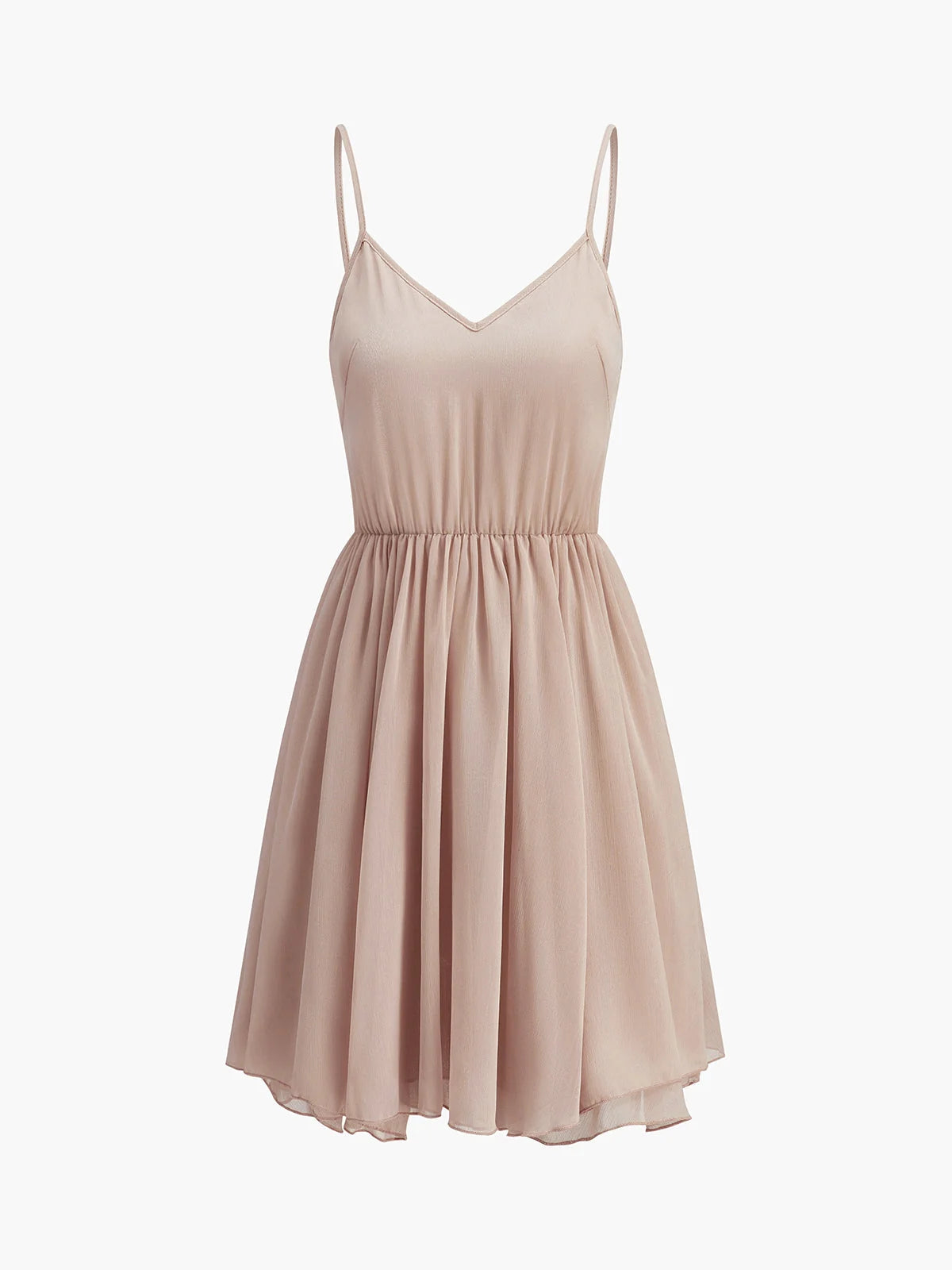 Chiffon Ruffle Mock Neck Dress, image 8