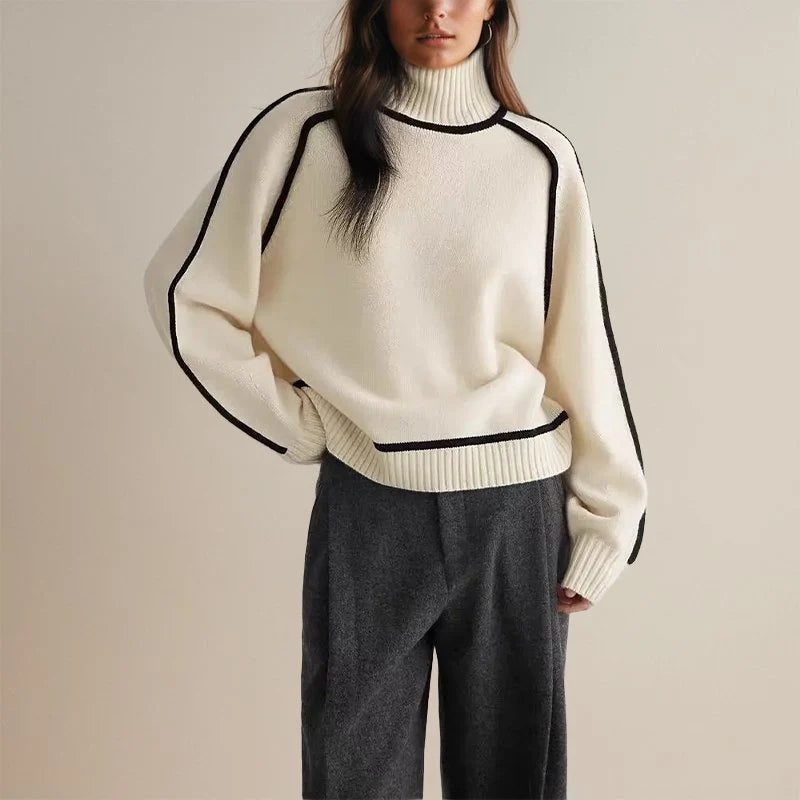 Color-Block Turtleneck Sweater, image 4