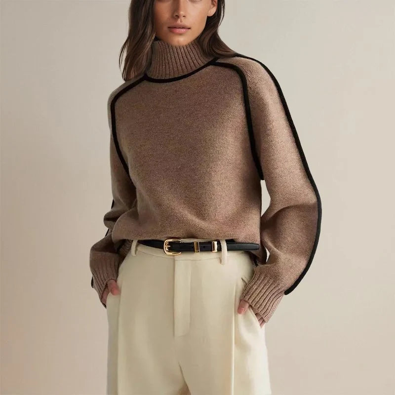 Color-Block Turtleneck Sweater, image 5