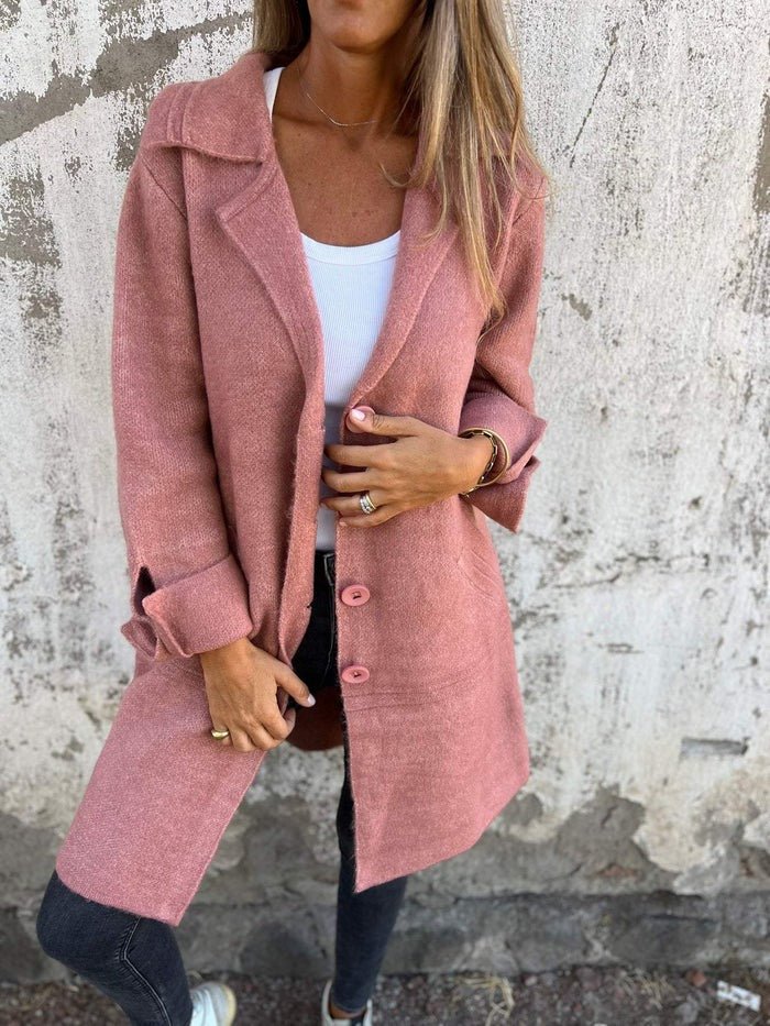 Lapel Collar Wool Coat, image 2