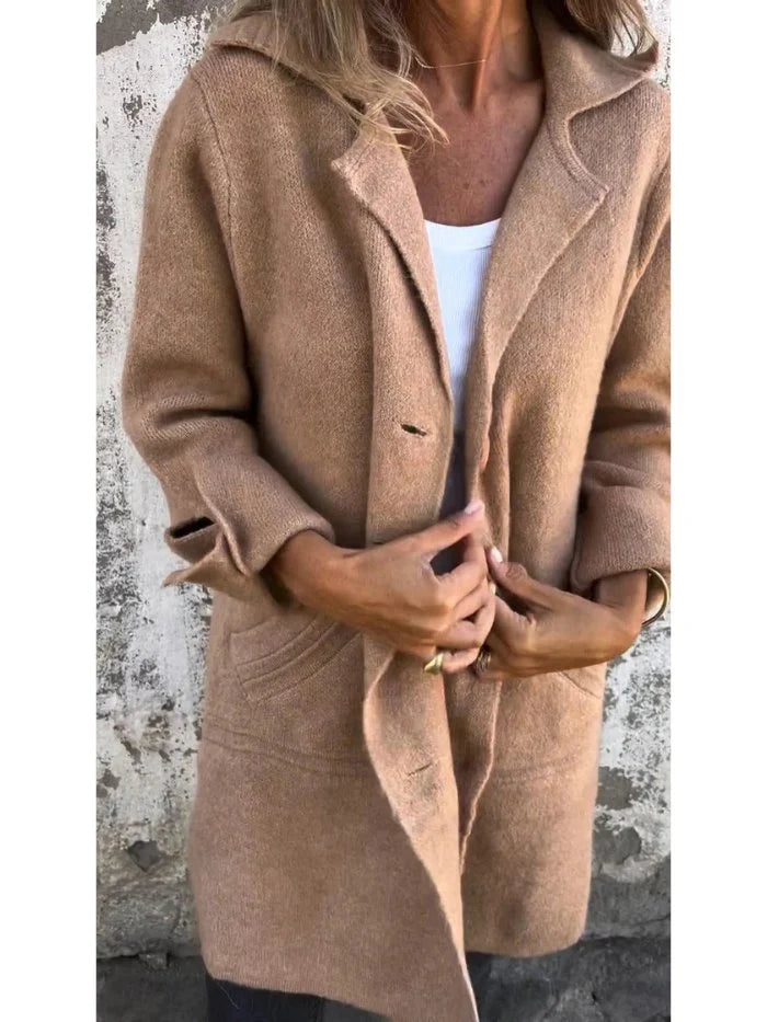 Lapel Collar Wool Coat, image 5