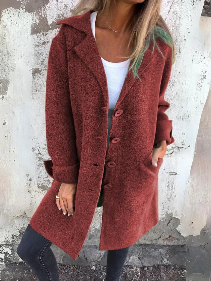 Lapel Collar Wool Coat, image 6