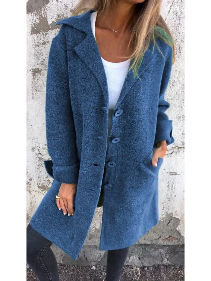 Lapel Collar Wool Coat, image 8