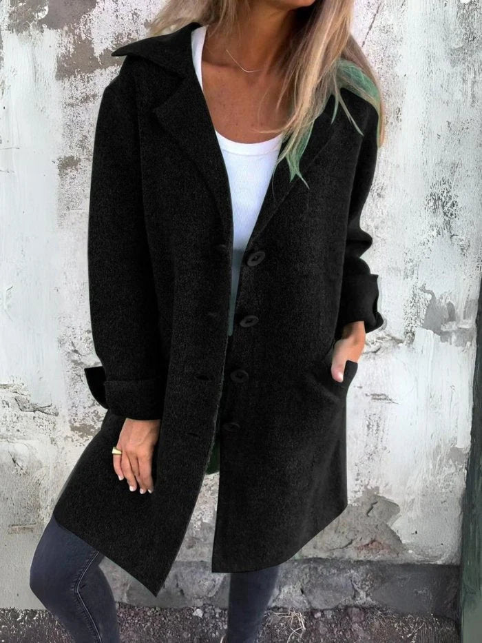 Lapel Collar Wool Coat, image 9