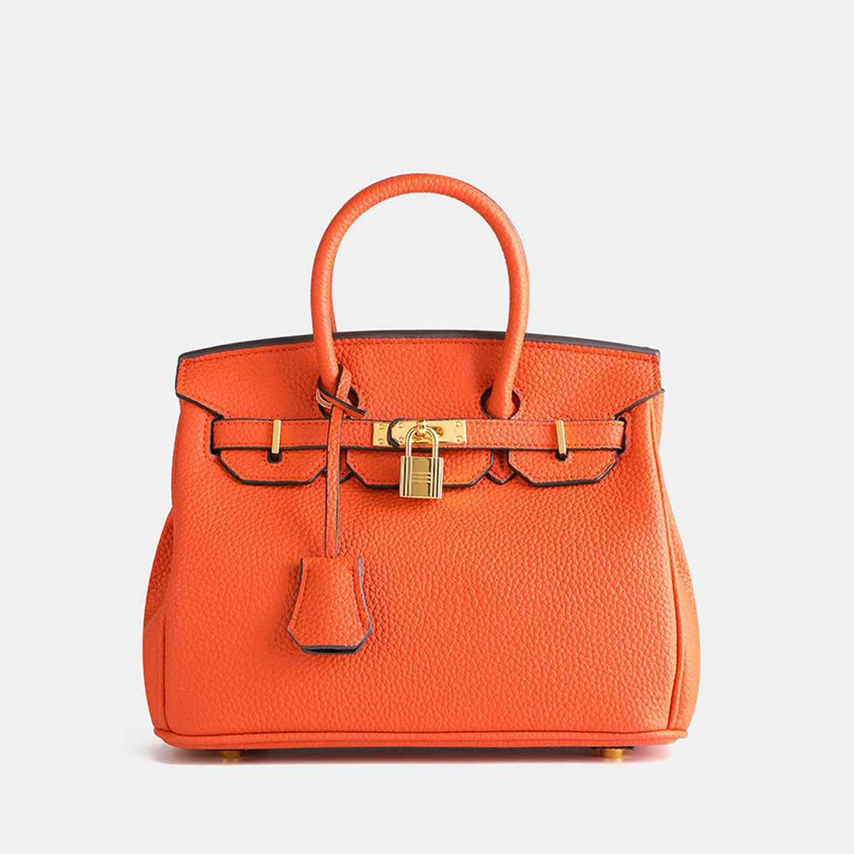 Structured Synthetic Leather Handbag, image 8
