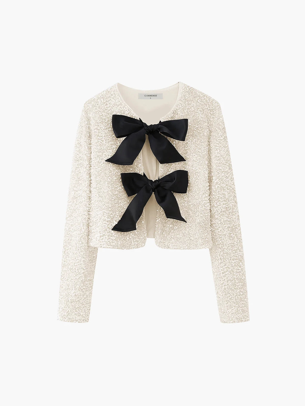 Velvet Bowknot Sequin Jacket