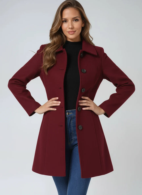 A-Line Lapel Midi Coat, image 2