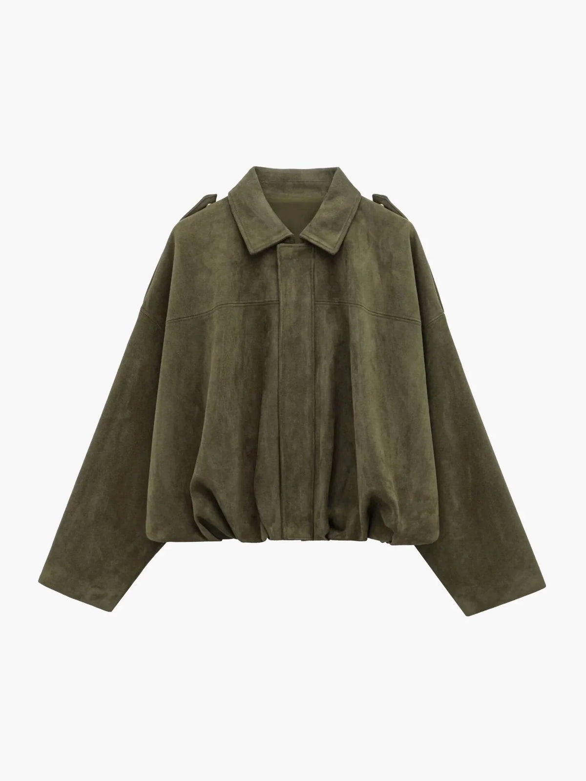 Faux Suede Bomber Jacket