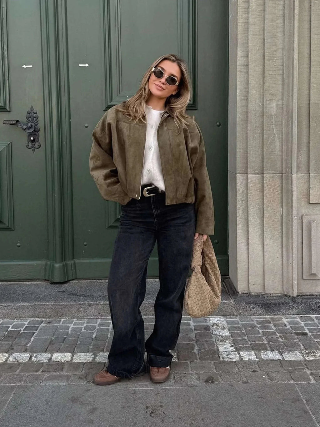 Faux Suede Bomber Jacket, image 4