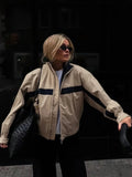 Color Block Bomber Jacket