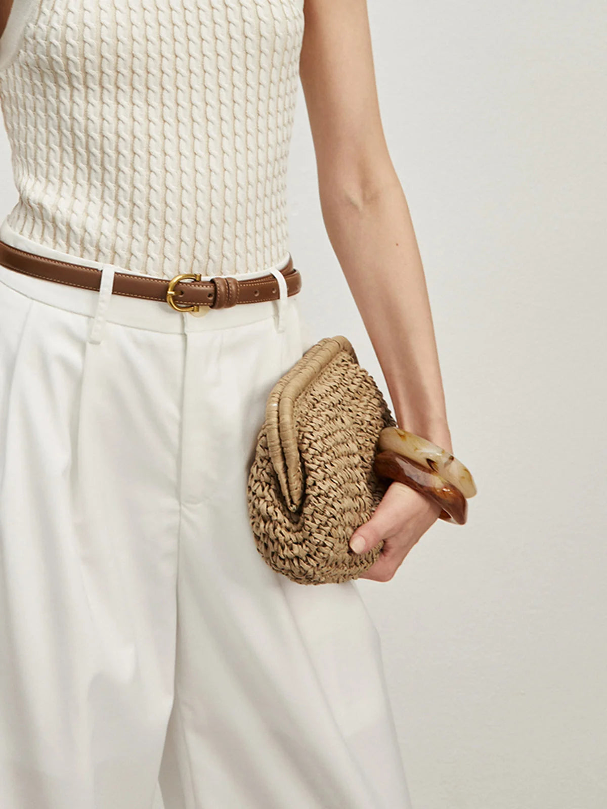 Woven Straw Clutch Bag, image 3