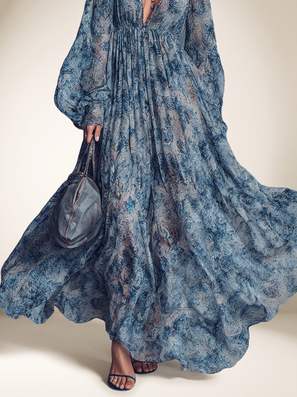 Long Sleeve Floral Maxi Dress, alternate view