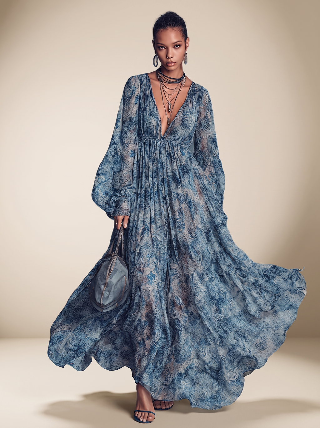 Long Sleeve Floral Maxi Dress