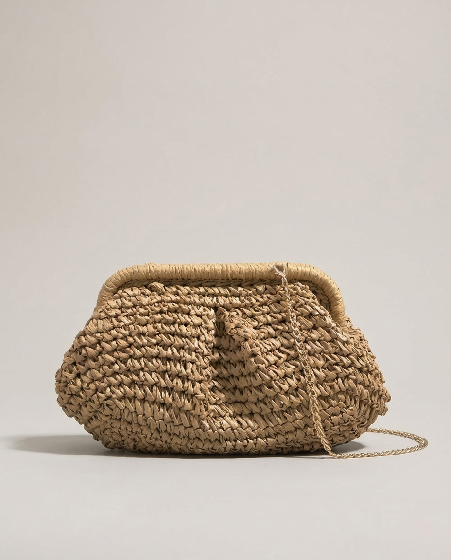 Woven Straw Clutch Bag, image 4