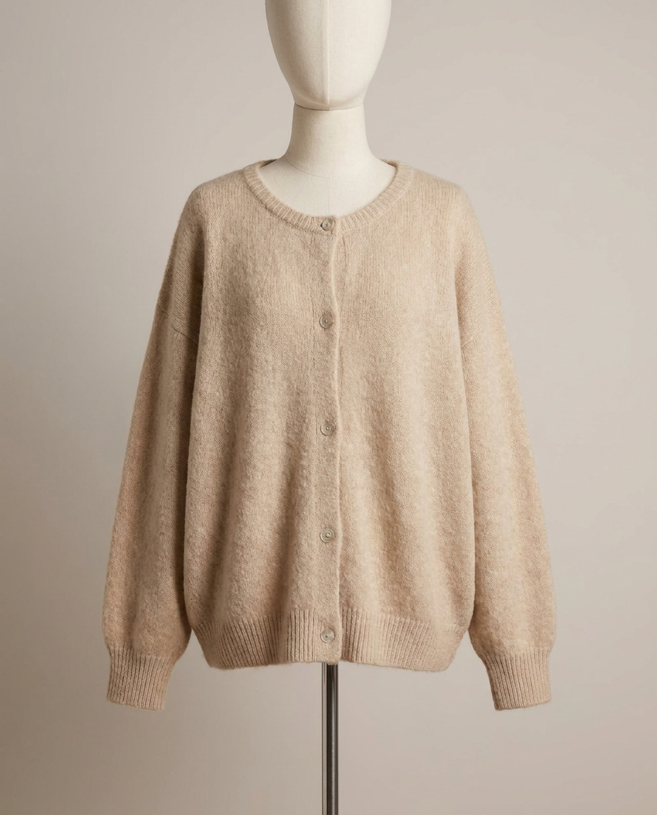 Oversized Fluffy Knit Cardigan, image 5