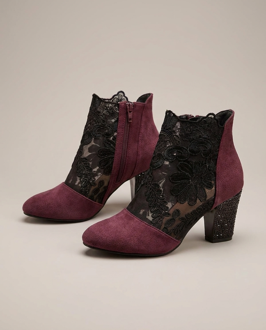 Floral Overlay Heeled Pumps, image 4