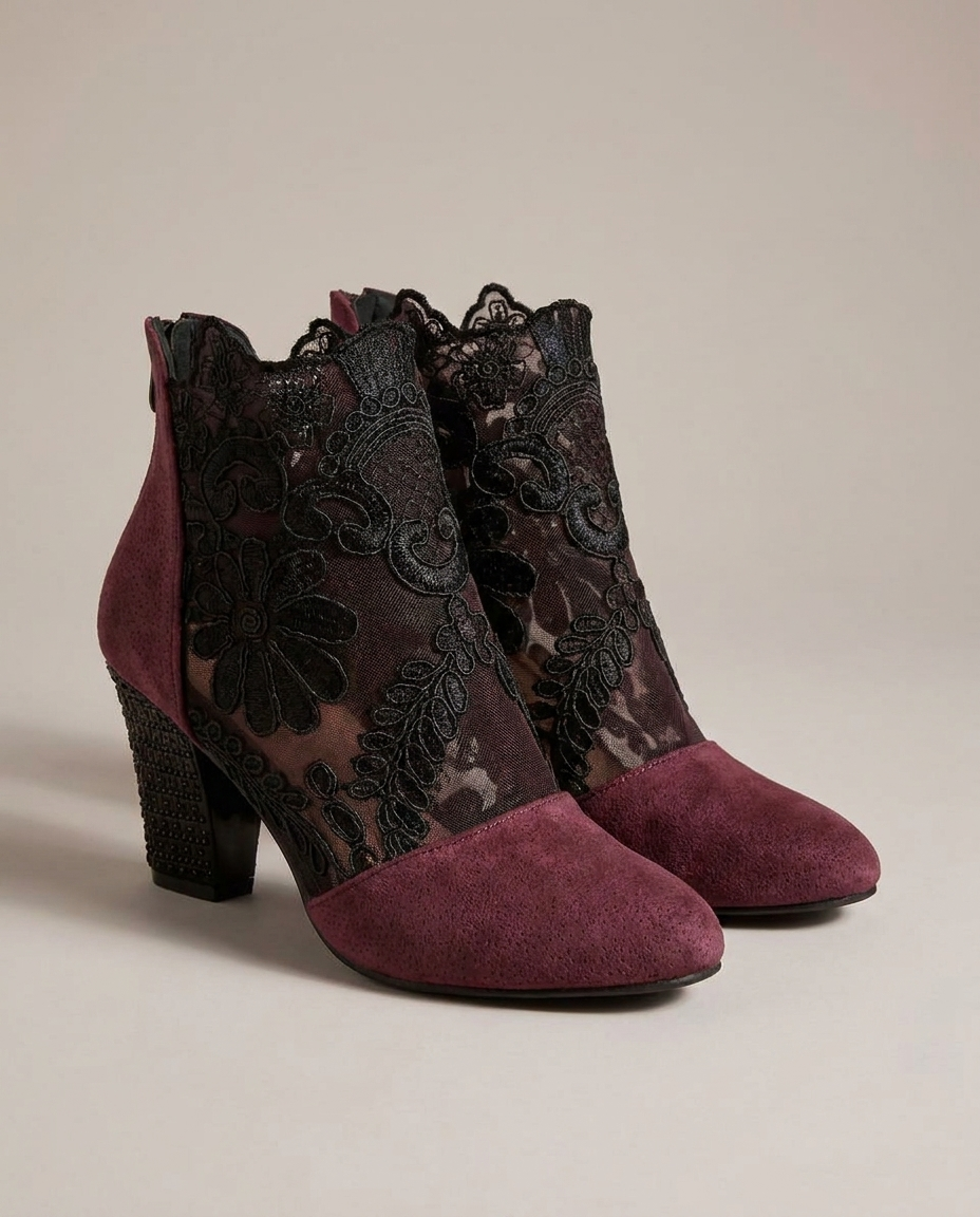 Floral Overlay Heeled Pumps, image 5