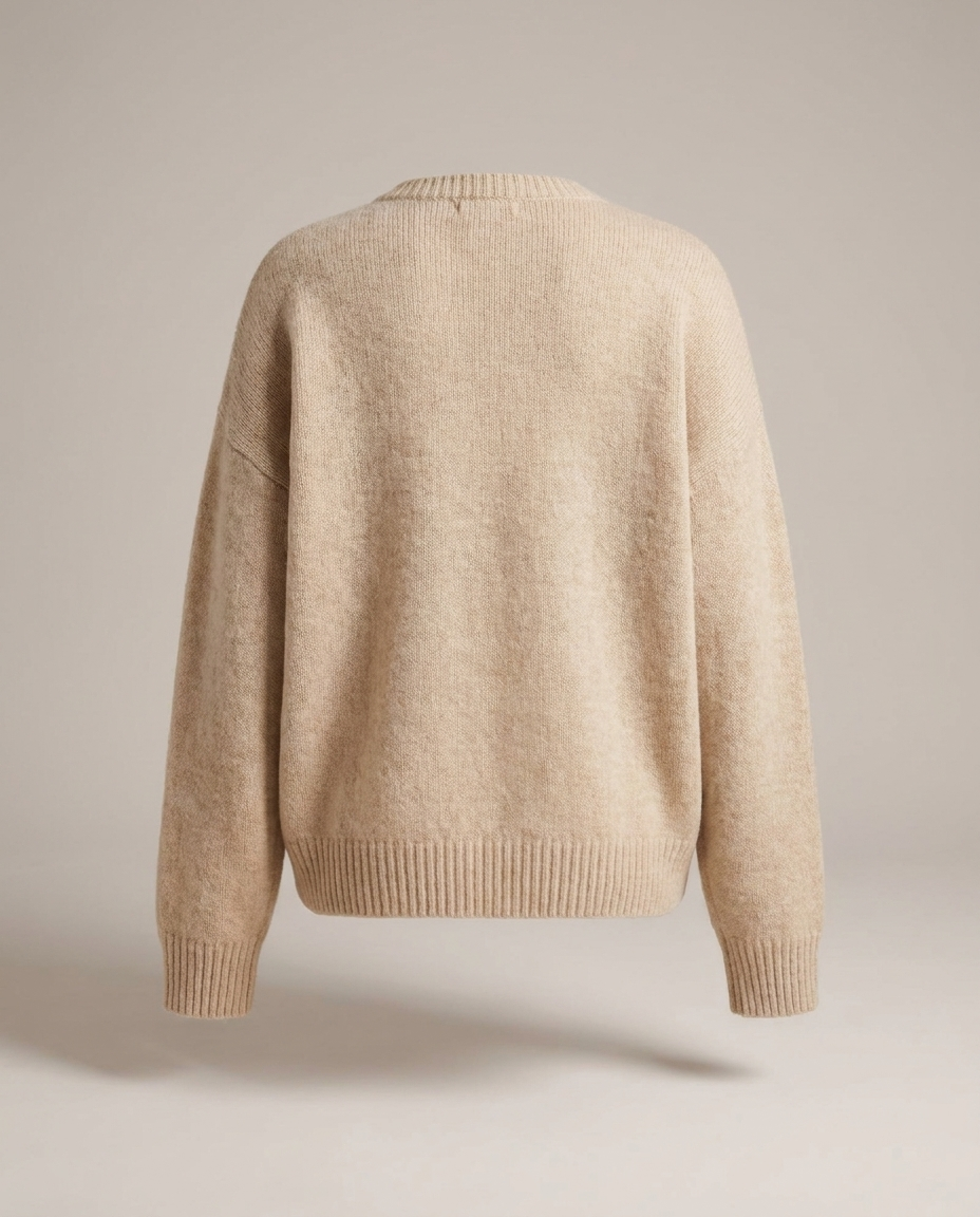 Ribbed Collar Oversized Cardigan, image 3