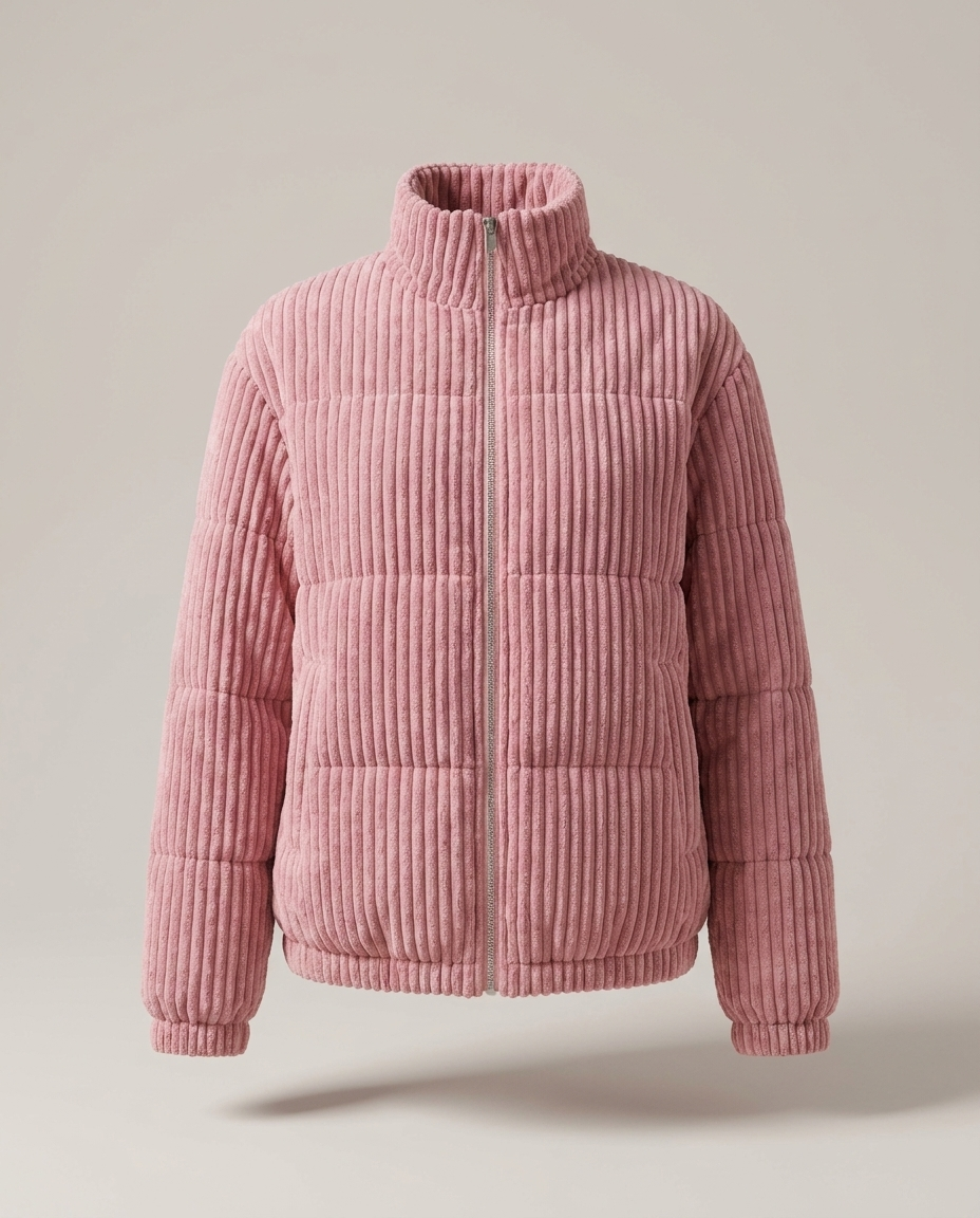 Ribbed Full-Zip Puffer Jacket, image 5