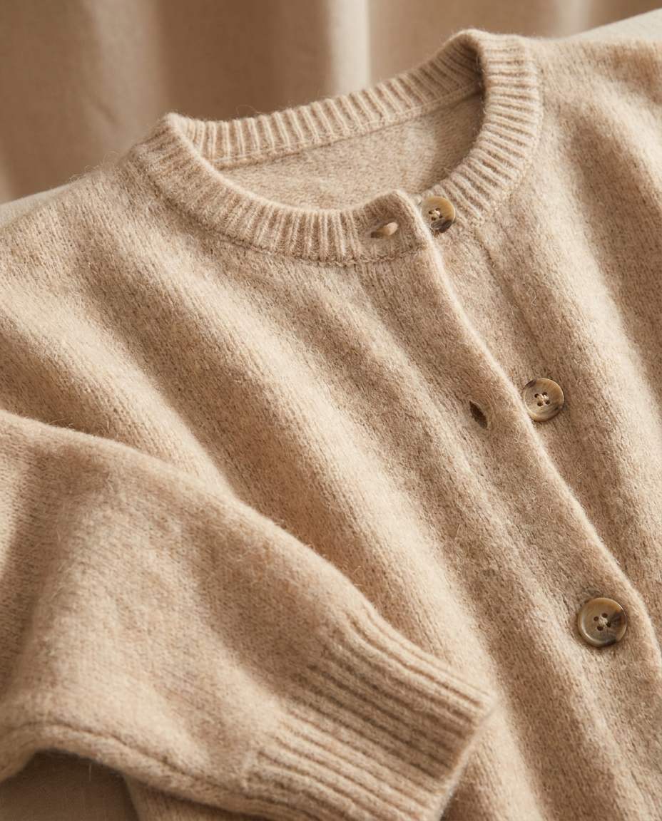 Ribbed Collar Oversized Cardigan, image 4