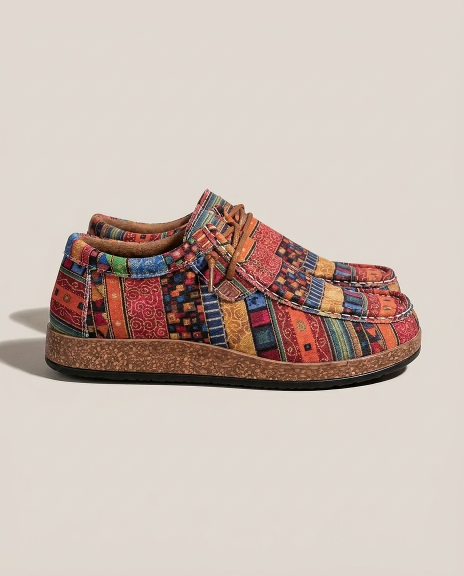 Bold Patchwork Lace-Up Sneakers, image 5