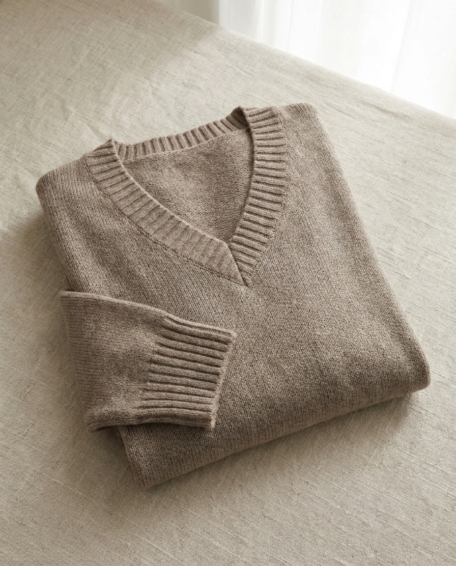 Relaxed Oversized V-Neck Jumper, image 5