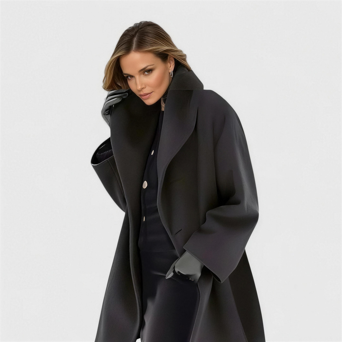 Oversized Shawl Collar Wool Coat