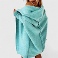 Oversized Hooded Knit Cardigan