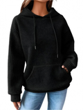Quilted Drawstring Hoodie