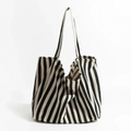 Striped Canvas Tote Bag