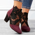 Floral Overlay Heeled Pumps