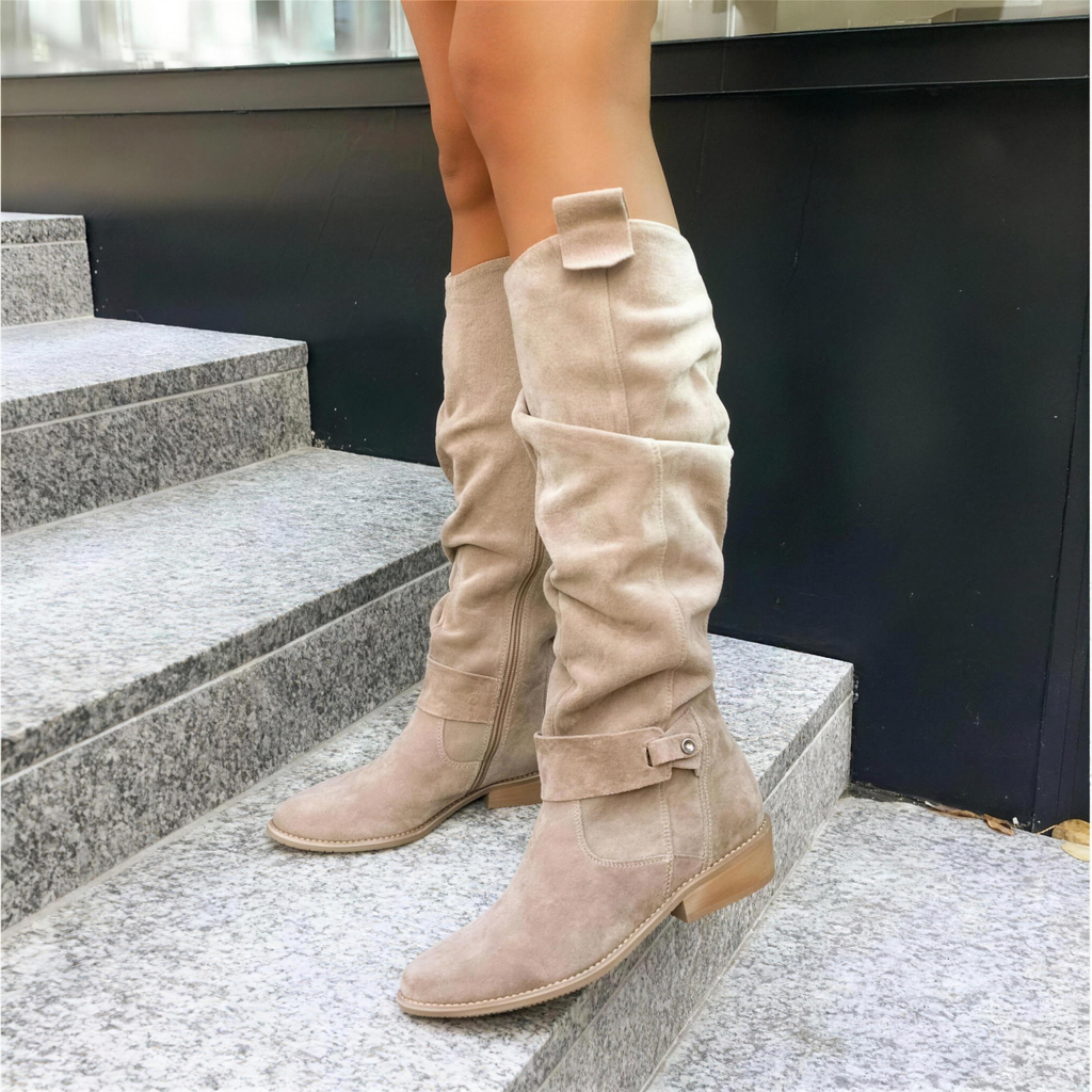 Black Slouch Knee High Boots